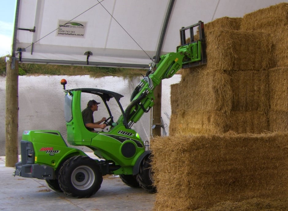 Avant loader for farming operations